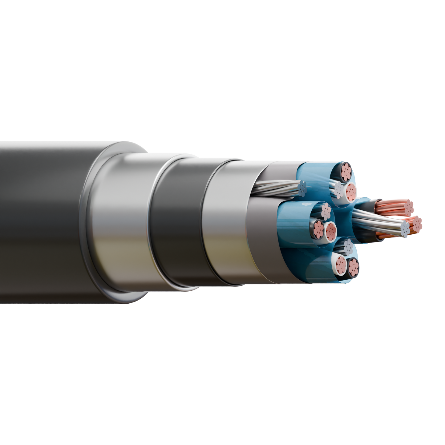 18 AWG 5 Pair Individually Shielded Type P Instrumentation Cable, 600/1000V