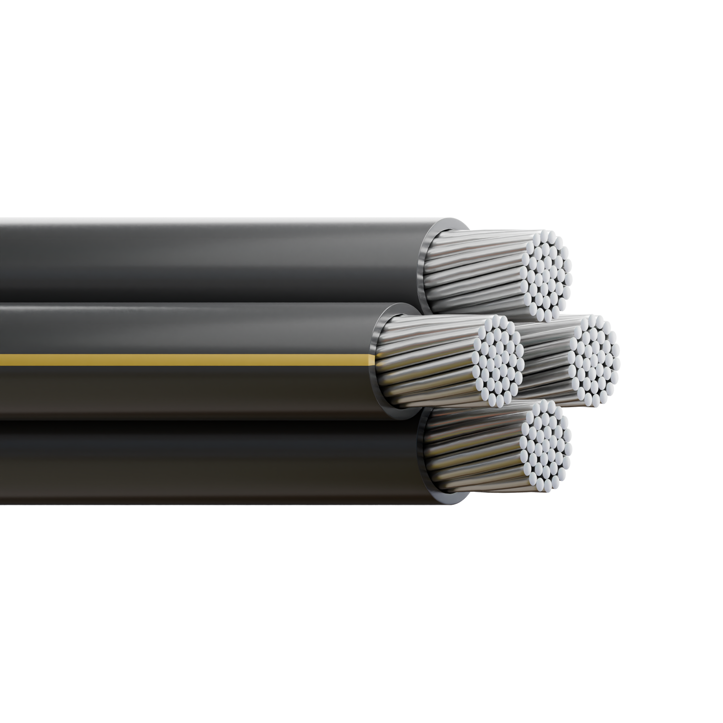 4-4-4-4 Tulsa Aluminum Quadruplex URD Direct Burial Cable